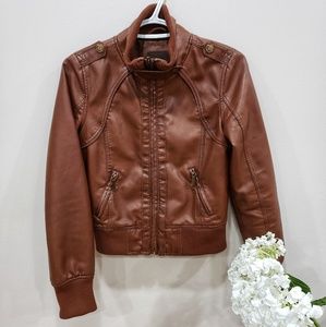Dollhouse Bomber Jacket in Tan